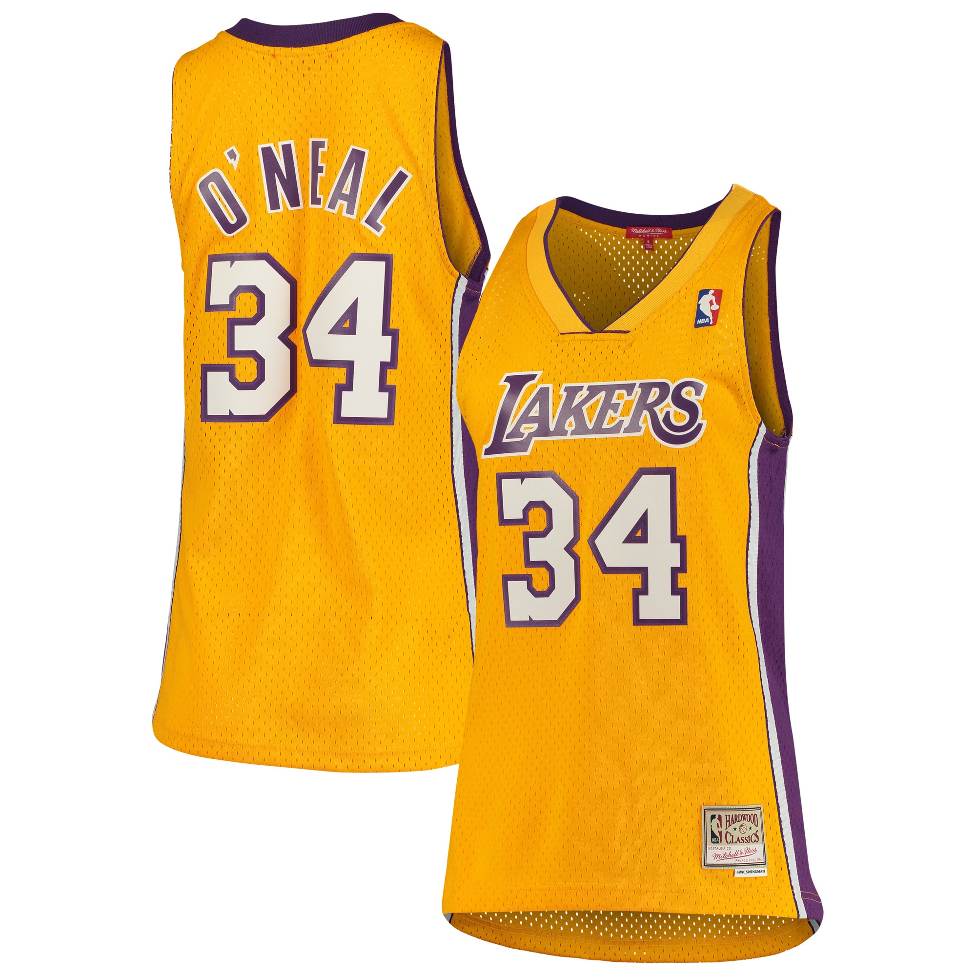 women8217s los angeles lakers shaquille o8217neal mitchell amp ness gold 199900 hardwood classics swingman jersey – Genuine NBA Hats & Jerseys for Fans
