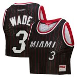 women8217s miami heat dwyane wade mitchell amp ness x dannijo black fashion cropped basketball jersey – Genuine NBA Hats & Jerseys for Fans