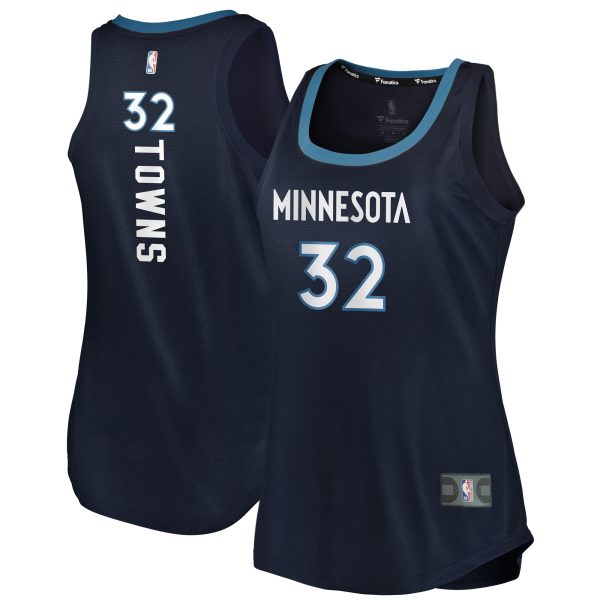 women8217s minnesota timberwolves karl-anthony towns fanatics navy fast break tank jersey – icon edition – Genuine NBA Hats & Jerseys for Fans