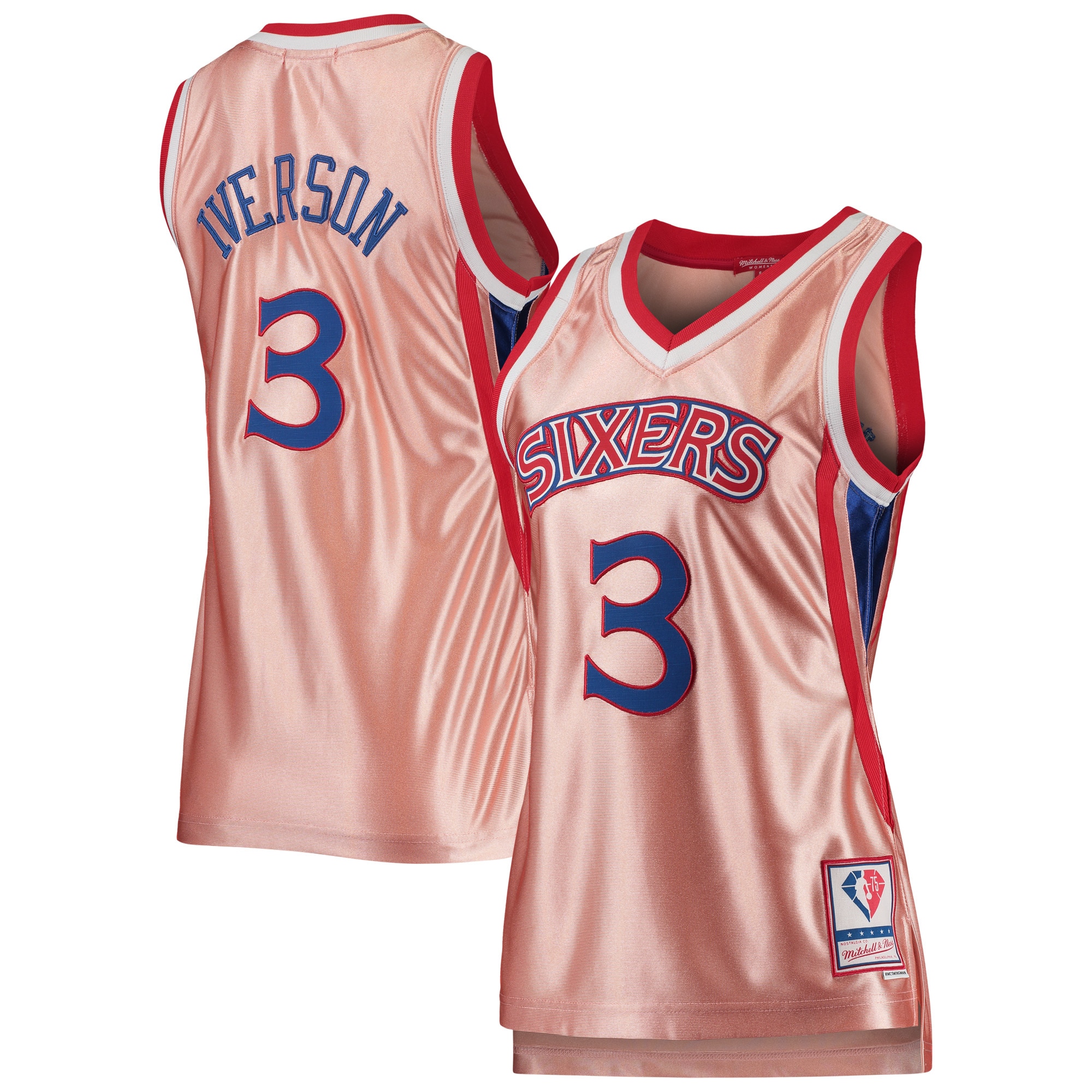 women8217s philadelphia 76ers allen iverson mitchell amp ness pink 75th anniversary rose gold 1996 swingman jersey – Genuine NBA Hats & Jerseys for Fans women8217s philadelphia 76ers allen iverson mitchell amp ness pink 75th anniversary rose gold 1996 swingman jersey – Genuine NBA Hats & Jerseys for Fans
