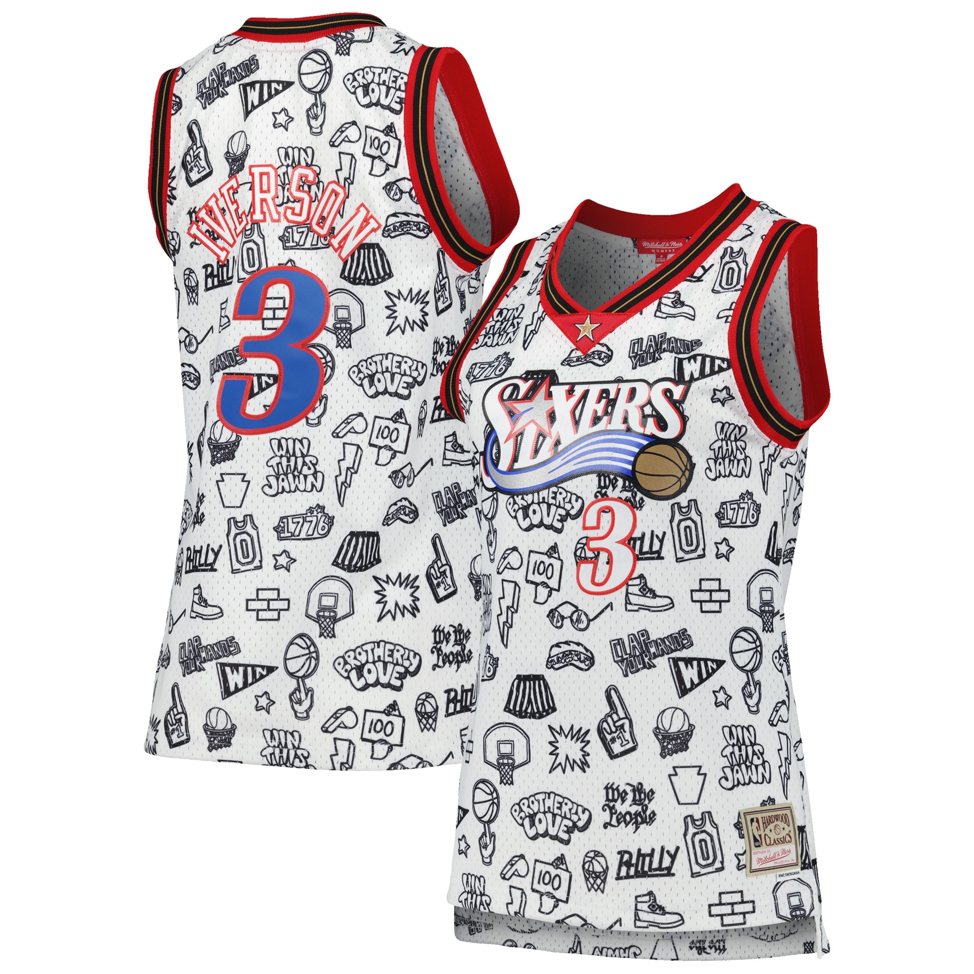 women8217s philadelphia 76ers allen iverson mitchell amp ness white 2000 doodle swingman jersey – Genuine NBA Hats & Jerseys for Fans women8217s philadelphia 76ers allen iverson mitchell amp ness white 2000 doodle swingman jersey – Genuine NBA Hats & Jerseys for Fans