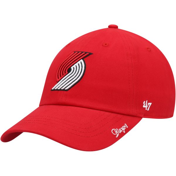 women8217s portland trail blazers 821747 red miata clean up logo adjustable hat – Genuine NBA Hats & Jerseys for Fans