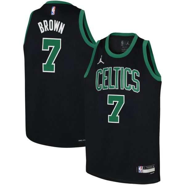 youth boston celtics jaylen brown jordan brand black swingman jersey – statement edition – Genuine NBA Hats & Jerseys for Fans