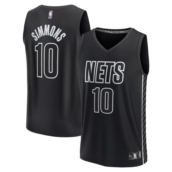 youth brooklyn nets ben simmons fanatics black fast break player jersey – statement edition – Genuine NBA Hats & Jerseys for Fans