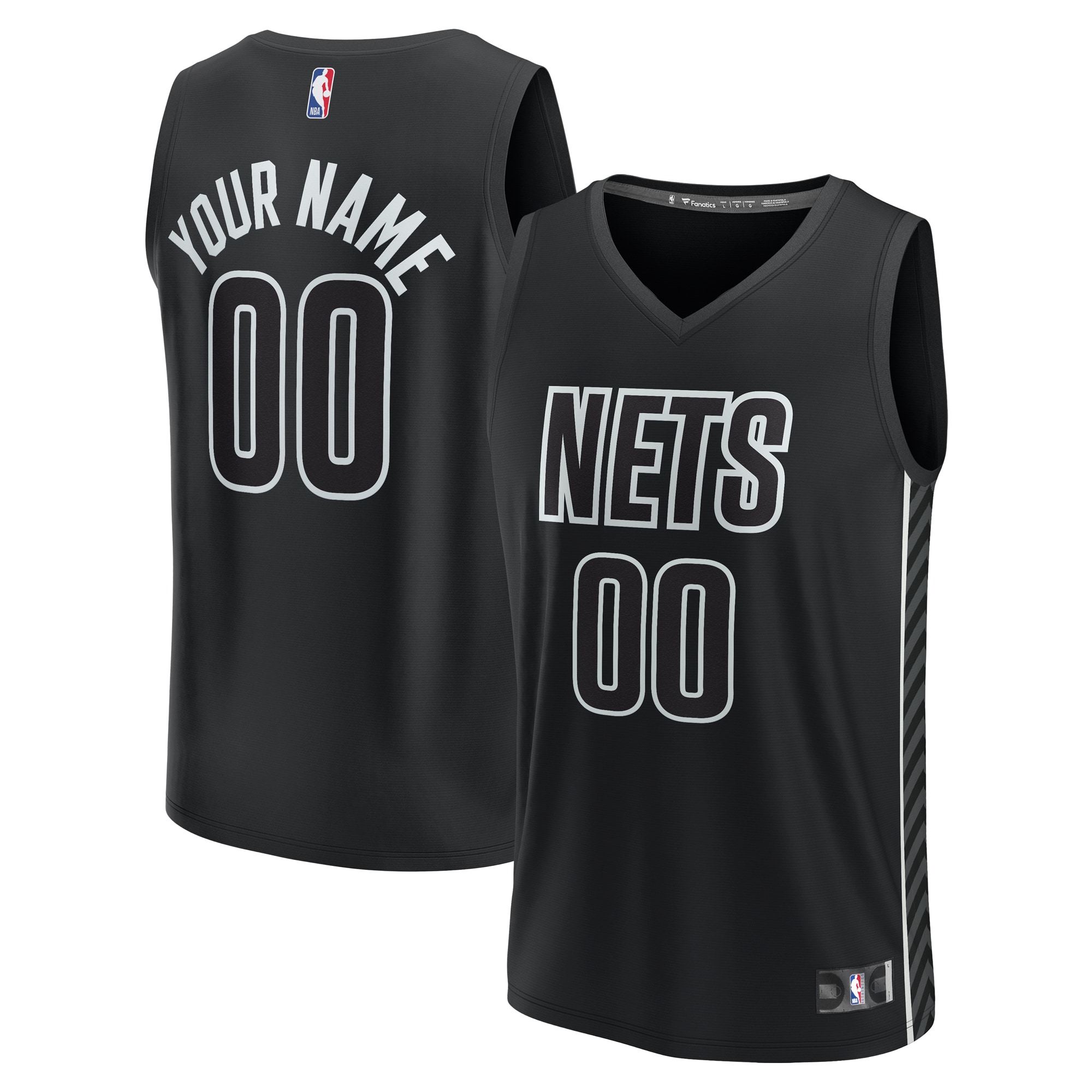 youth brooklyn nets fanatics black fast break replica custom jersey – statement edition – Genuine NBA Hats & Jerseys for Fans