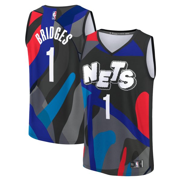 youth brooklyn nets mikal bridges fanatics black fast break jersey – city edition – Genuine NBA Hats & Jerseys for Fans