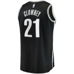 youth brooklyn nets noah clowney fanatics black fast break replica jersey – icon edition – Genuine NBA Hats & Jerseys for Fans