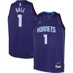 youth charlotte hornets lamelo ball jordan brand purple swingman jersey – statement edition – Genuine NBA Hats & Jerseys for Fans