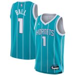 youth charlotte hornets lamelo ball nike teal swingman jersey – icon edition – Genuine NBA Hats & Jerseys for Fans