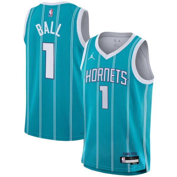 youth charlotte hornets lamelo ball nike teal swingman jersey – icon edition – Genuine NBA Hats & Jerseys for Fans