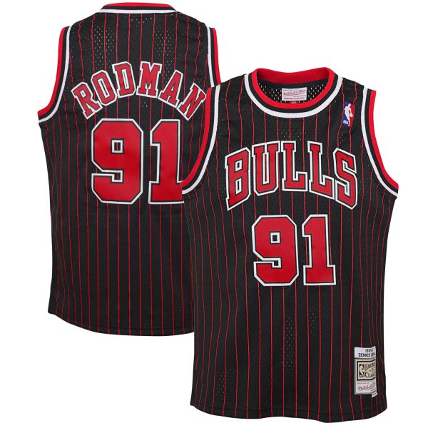 youth chicago bulls dennis rodman mitchell amp ness black 199596 hardwood classics swingman jersey – Genuine NBA Hats & Jerseys for Fans