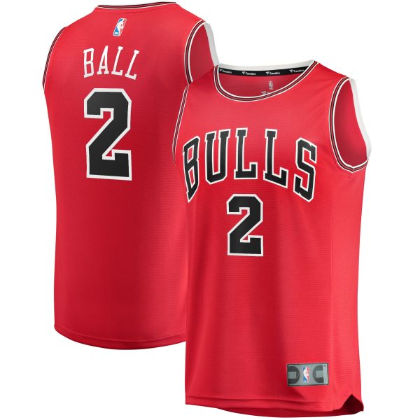 youth chicago bulls lonzo ball fanatics red fast break road replica jersey – icon edition – Genuine NBA Hats & Jerseys for Fans