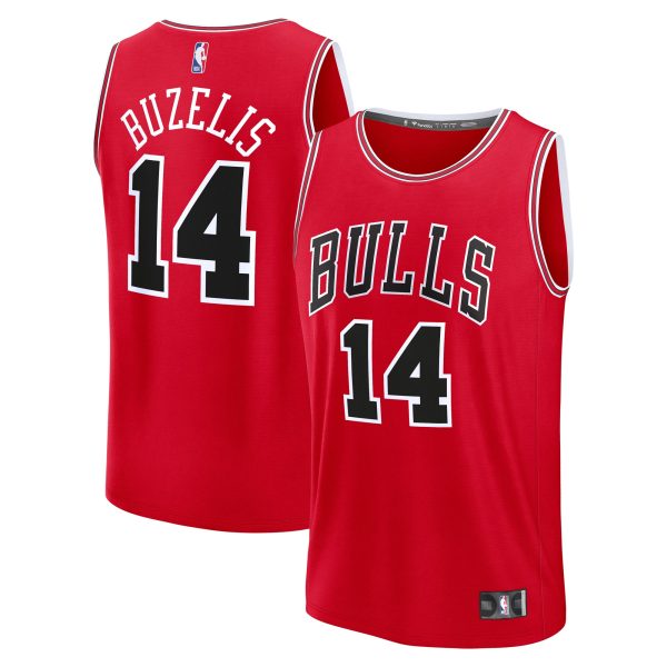 youth chicago bulls matas buzelis fanatics red fast break replica player jersey – icon edition – Genuine NBA Hats & Jerseys for Fans