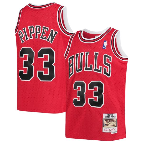 youth chicago bulls scottie pippen mitchell amp ness red 1997-98 hardwood classics swingman jersey – Genuine NBA Hats & Jerseys for Fans