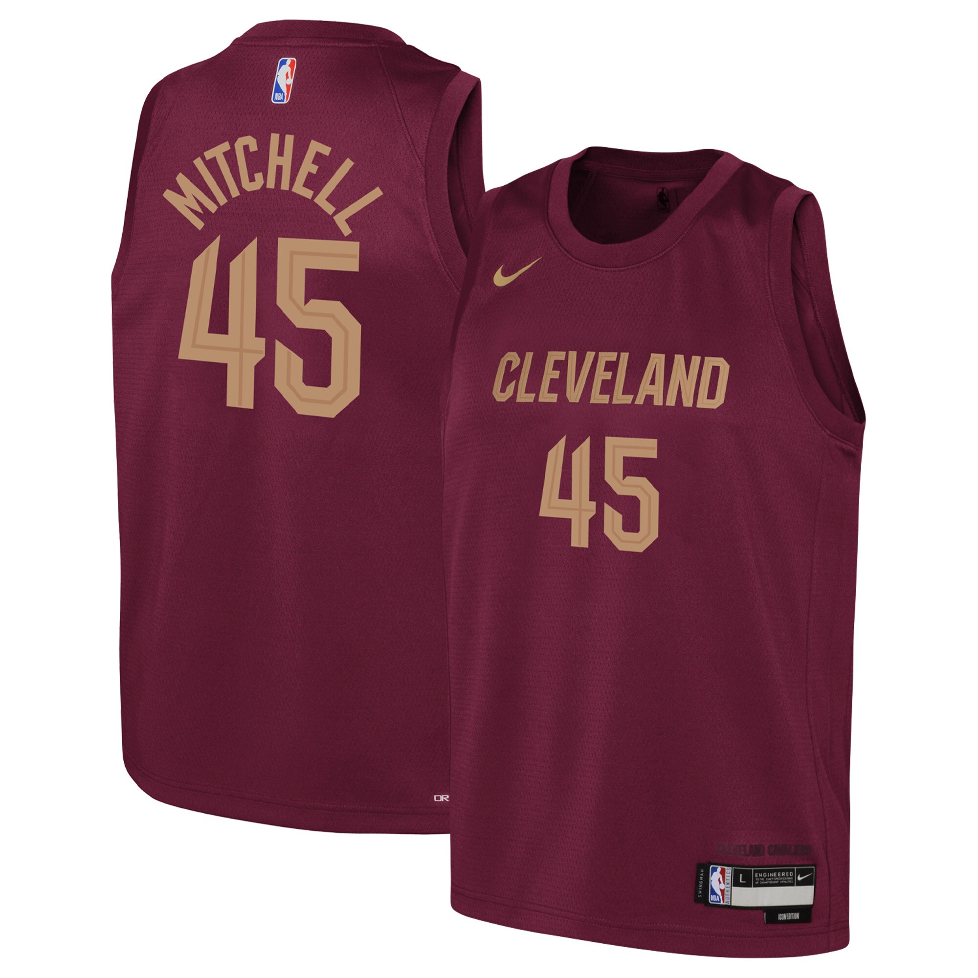 youth cleveland cavaliers donovan mitchell nike wine swingman jersey – icon edition – Genuine NBA Hats & Jerseys for Fans youth cleveland cavaliers donovan mitchell nike wine swingman jersey – icon edition – Genuine NBA Hats & Jerseys for Fans
