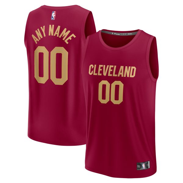 youth cleveland cavaliers fanatics maroon fast break custom jersey – icon edition – Genuine NBA Hats & Jerseys for Fans