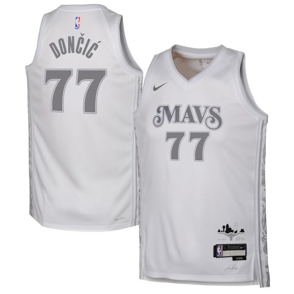 youth dallas mavericks luka dončić nike white 202425 swingman player jersey – city edition – Genuine NBA Hats & Jerseys for Fans