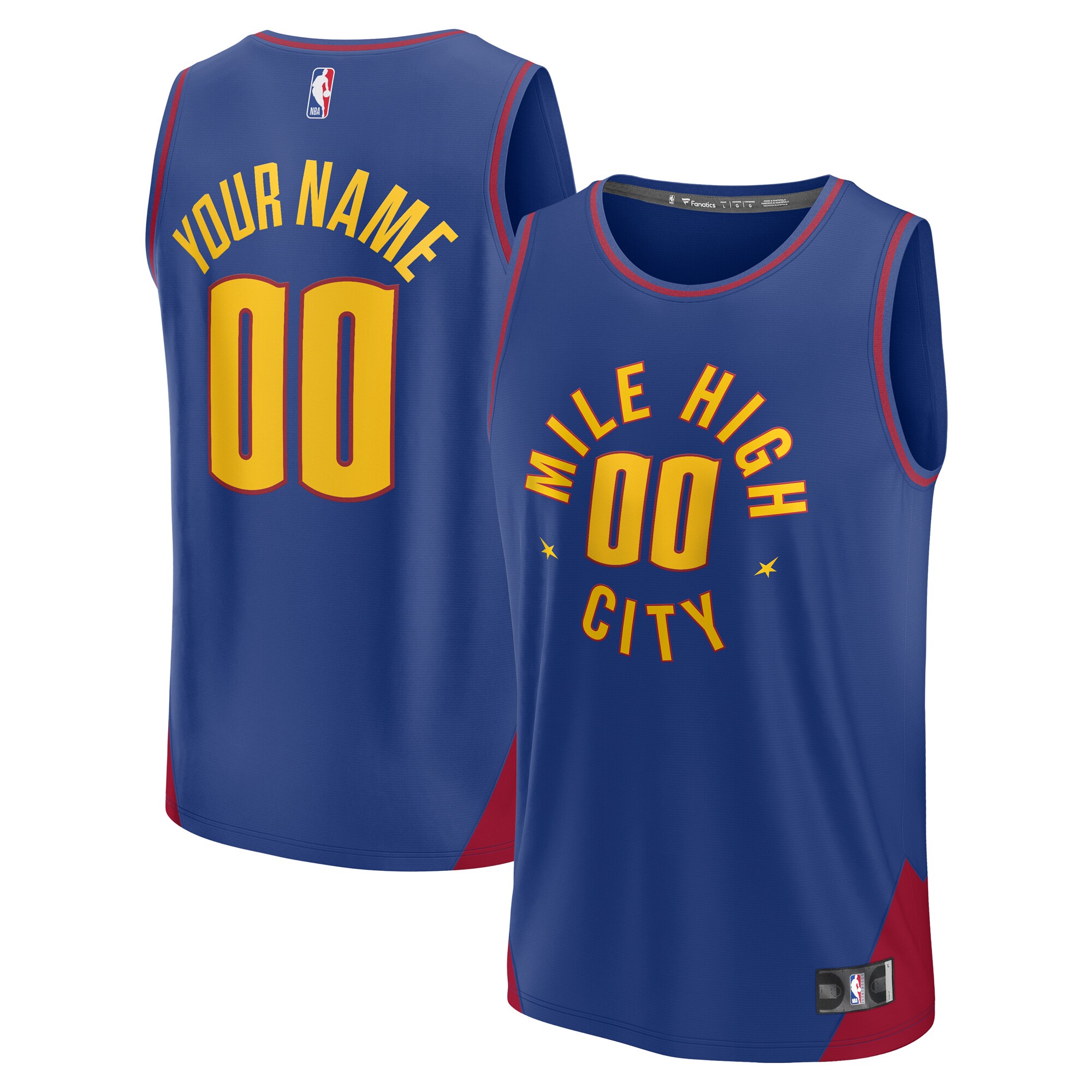 youth denver nuggets fanatics blue fast break replica custom jersey – statement edition – Genuine NBA Hats & Jerseys for Fans
