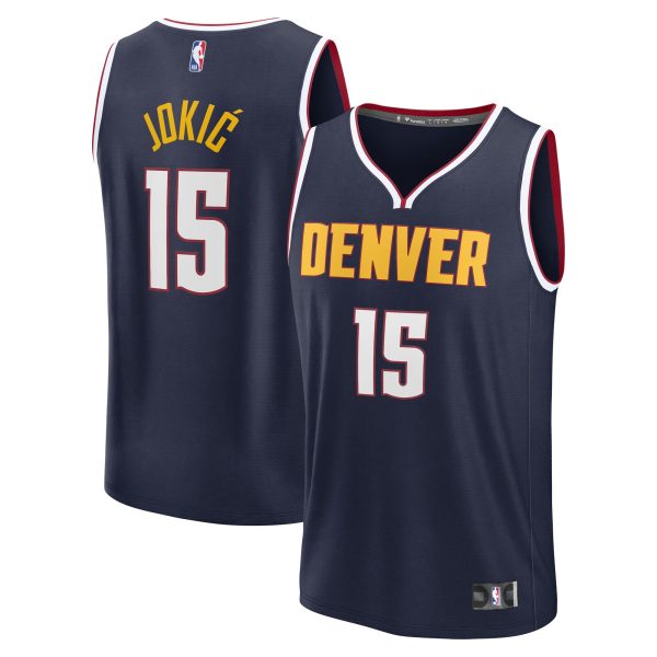 youth denver nuggets nikola jokic fanatics navy fast break replica player jersey – icon edition – Genuine NBA Hats & Jerseys for Fans