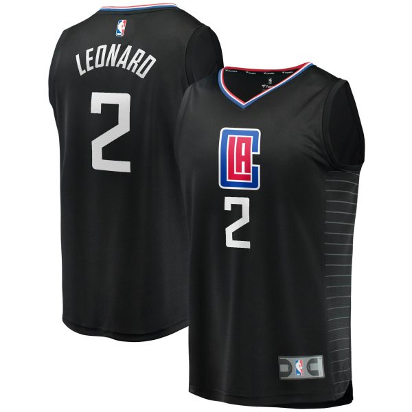 youth la clippers kawhi leonard fanatics black fast break player jersey – statement edition – Genuine NBA Hats & Jerseys for Fans
