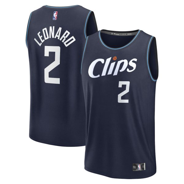youth la clippers kawhi leonard fanatics navy fast break jersey – city edition – Genuine NBA Hats & Jerseys for Fans