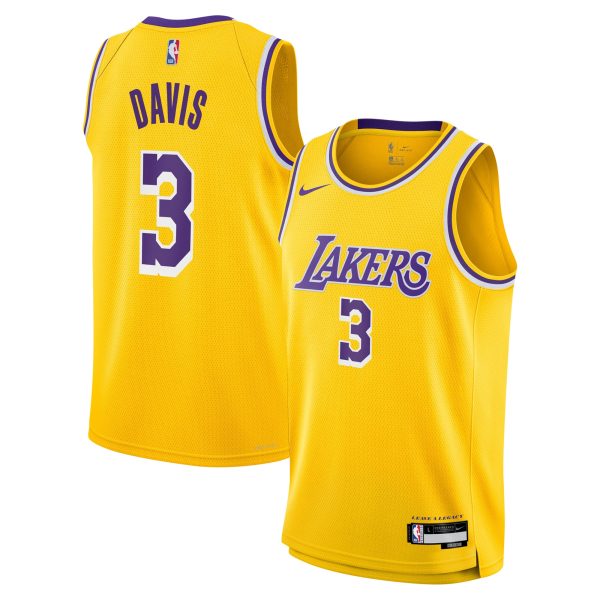 youth los angeles lakers anthony davis nike gold swingman jersey – icon edition – Genuine NBA Hats & Jerseys for Fans