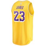 youth los angeles lakers lebron james fanatics gold fast break player jersey – icon edition – Genuine NBA Hats & Jerseys for Fans