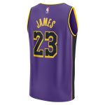 youth los angeles lakers lebron james fanatics purple fast break replica player jersey – statement edition – Genuine NBA Hats & Jerseys for Fans
