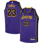 youth los angeles lakers lebron james jordan brand purple swingman jersey – statement edition – Genuine NBA Hats & Jerseys for Fans