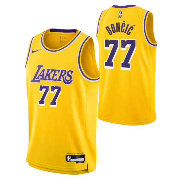 youth los angeles lakers luka dončić nike gold swingman jersey – icon edition – Genuine NBA Hats & Jerseys for Fans