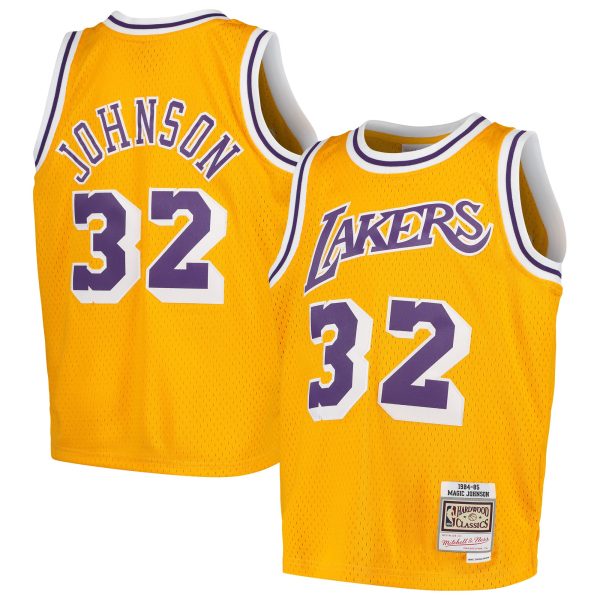 youth los angeles lakers magic johnson mitchell amp ness gold swingman throwback jersey – Genuine NBA Hats & Jerseys for Fans