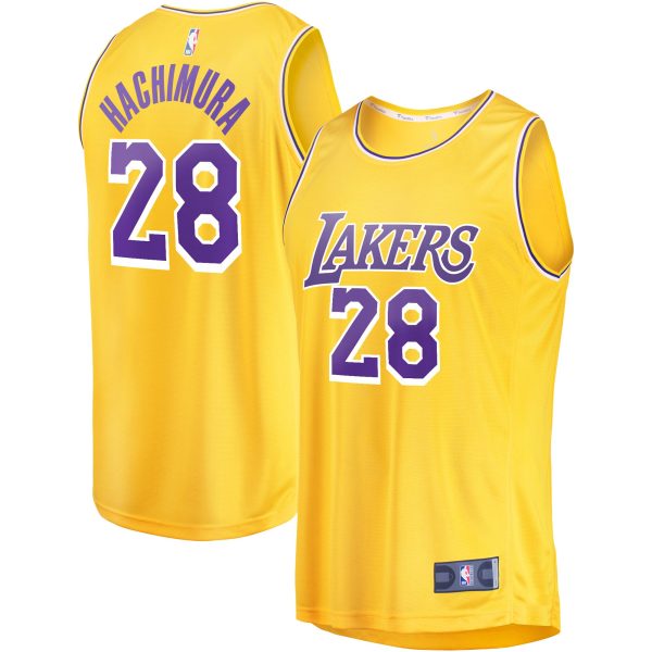 youth los angeles lakers rui hachimura fanatics gold fast break player jersey – icon edition – Genuine NBA Hats & Jerseys for Fans