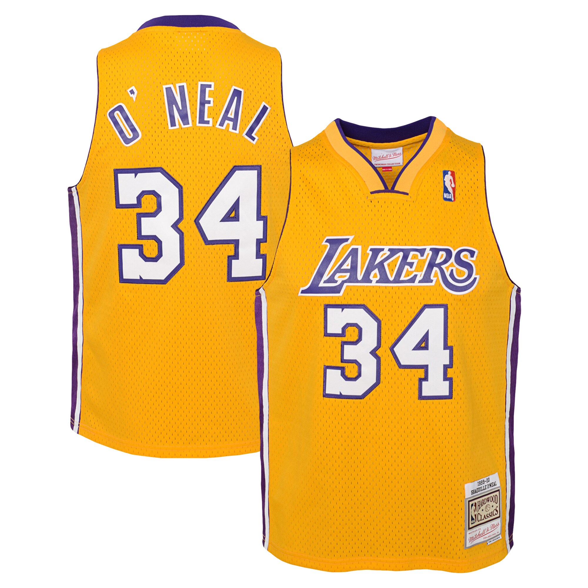 youth los angeles lakers shaquille o8217neal mitchell amp ness gold 199900 hardwood classics swingman jersey – Genuine NBA Hats & Jerseys for Fans