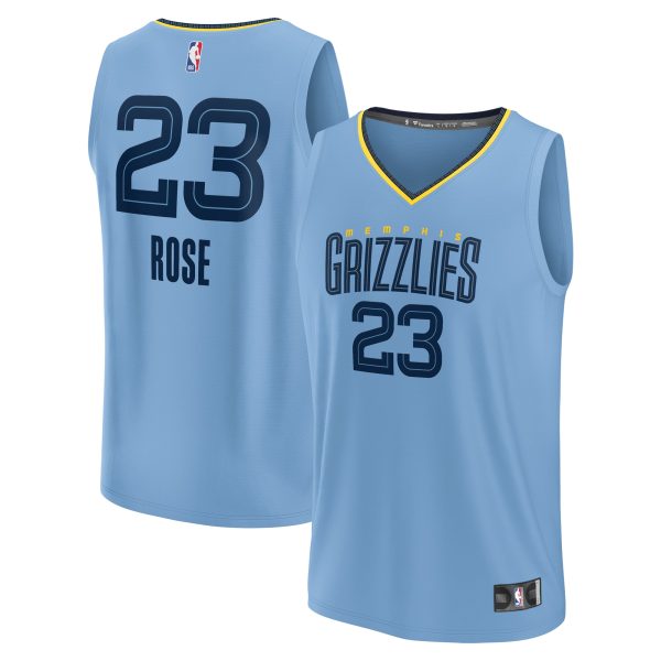 youth memphis grizzlies derrick rose fanatics light blue fast break player jersey – statement edition – Genuine NBA Hats & Jerseys for Fans