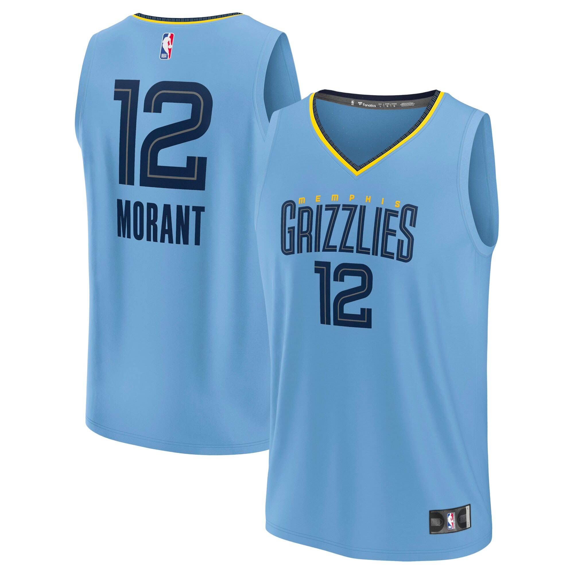 youth memphis grizzlies ja morant fanatics light blue fast break player jersey – statement edition – Genuine NBA Hats & Jerseys for Fans