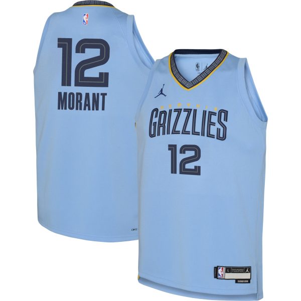 youth memphis grizzlies ja morant jordan brand light blue swingman jersey – statement edition – Genuine NBA Hats & Jerseys for Fans