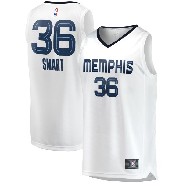 youth memphis grizzlies marcus smart fanatics white fast break player jersey – association edition – Genuine NBA Hats & Jerseys for Fans