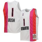 youth miami heat chris bosh mitchell amp ness white 201112 hardwood classics swingman jersey – Genuine NBA Hats & Jerseys for Fans