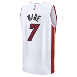 youth miami heat kel8217el ware fanatics white fast break replica player jersey – association edition – Genuine NBA Hats & Jerseys for Fans