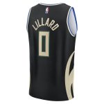 youth milwaukee bucks damian lillard fanatics black fast break replica player jersey – statement edition – Genuine NBA Hats & Jerseys for Fans