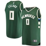 youth milwaukee bucks damian lillard fanatics hunter green fast break player jersey – icon edition – Genuine NBA Hats & Jerseys for Fans