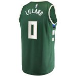 youth milwaukee bucks damian lillard fanatics hunter green fast break player jersey – icon edition – Genuine NBA Hats & Jerseys for Fans