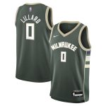 youth milwaukee bucks damian lillard nike hunter green swingman jersey – icon edition – Genuine NBA Hats & Jerseys for Fans