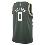 youth milwaukee bucks damian lillard nike hunter green swingman jersey – icon edition – Genuine NBA Hats & Jerseys for Fans