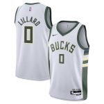 youth milwaukee bucks damian lillard nike white swingman jersey – association edition – Genuine NBA Hats & Jerseys for Fans
