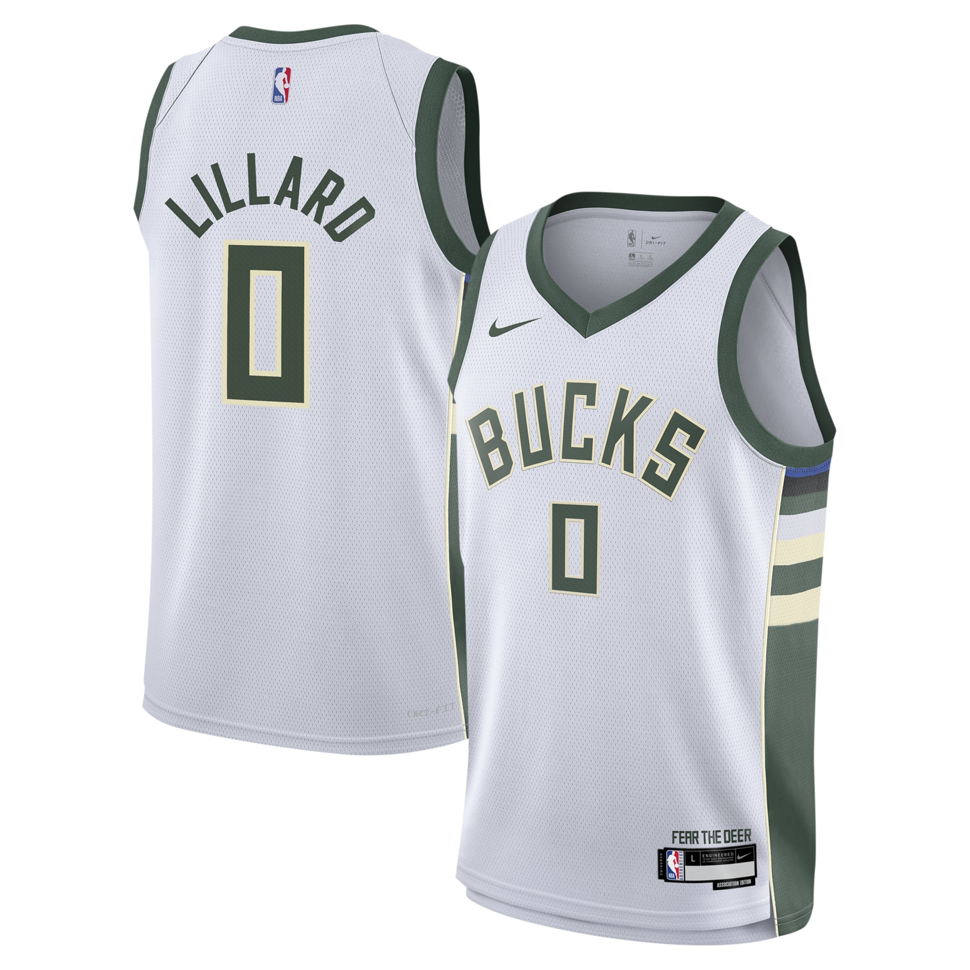 youth milwaukee bucks damian lillard nike white swingman jersey – association edition – Genuine NBA Hats & Jerseys for Fans