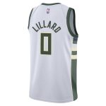 youth milwaukee bucks damian lillard nike white swingman jersey – association edition – Genuine NBA Hats & Jerseys for Fans