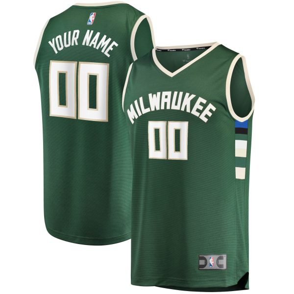 youth milwaukee bucks fanatics hunter green fast break custom replica jersey – icon edition – Genuine NBA Hats & Jerseys for Fans