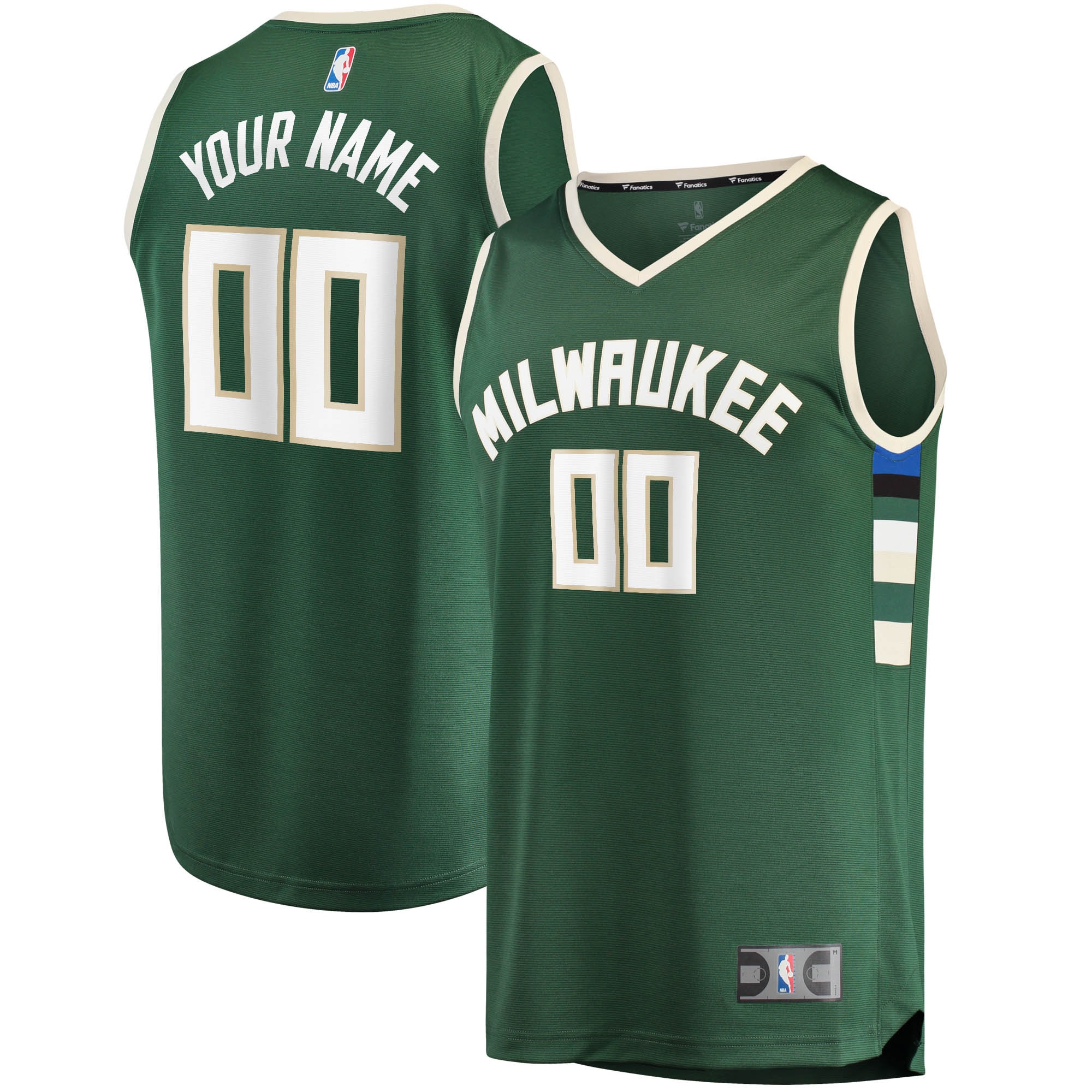 youth milwaukee bucks fanatics hunter green fast break custom replica jersey – icon edition – Genuine NBA Hats & Jerseys for Fans
