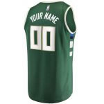 youth milwaukee bucks fanatics hunter green fast break custom replica jersey – icon edition – Genuine NBA Hats & Jerseys for Fans